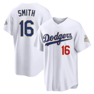 Youth Will Smith Los Angeles Dodgers Gold Limited White 2026 Collection Stadium Jersey