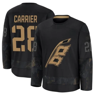 Youth William Carrier Carolina Hurricanes Black Premium 2024 Military Appreciation Practice Jersey
