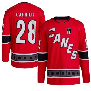 Youth William Carrier Carolina Hurricanes Red Authentic Reverse Retro 2.0 2026 Stanley Cup Final Jersey