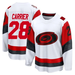 Youth William Carrier Carolina Hurricanes White Breakaway Away 2025 Jersey