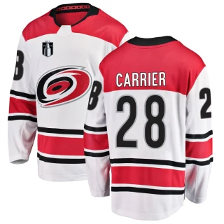 Youth William Carrier Carolina Hurricanes White Breakaway Away 2026 Stanley Cup Final Jersey