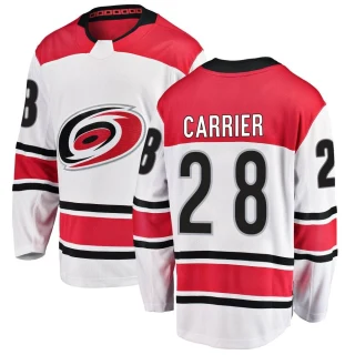 Youth William Carrier Carolina Hurricanes White Breakaway Away Jersey