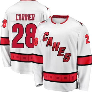 Youth William Carrier Carolina Hurricanes White Breakaway Away Premier Jersey