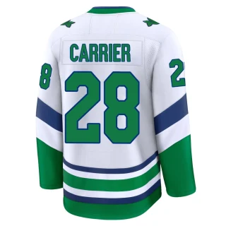 Youth William Carrier Carolina Hurricanes White Premium Throwback Jersey