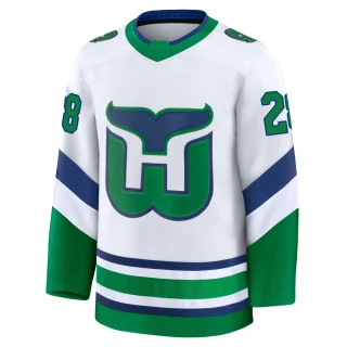 Youth William Carrier Carolina Hurricanes White Premium Throwback Jersey