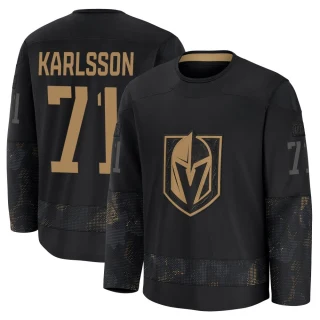 Youth William Karlsson Vegas Golden Knights Black Premium 2024 Military Appreciation Practice Jersey