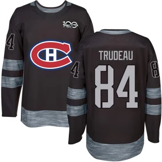 Youth William Trudeau Montreal Canadiens Black Authentic 1917-2017 100th Anniversary Jersey