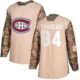 Youth William Trudeau Montreal Canadiens Camo Authentic Veterans Day Practice Jersey