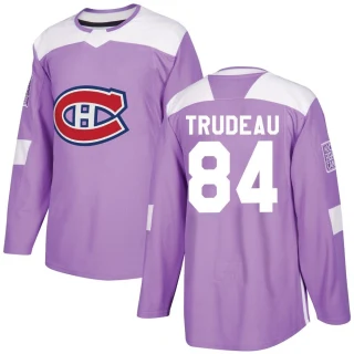 Youth William Trudeau Montreal Canadiens Purple Authentic Fights Cancer Practice Jersey