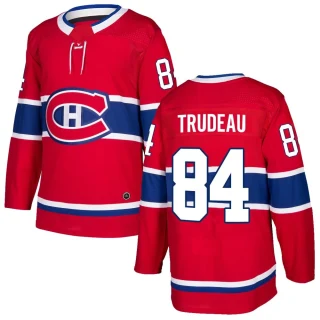 Youth William Trudeau Montreal Canadiens Red Authentic Home Jersey
