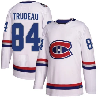 Youth William Trudeau Montreal Canadiens White Authentic 2017 100 Classic Jersey