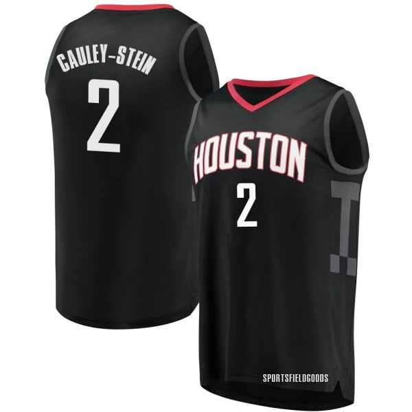 Youth Willie Cauley-Stein Houston Rockets Black Fast Break Jersey - Statement Edition