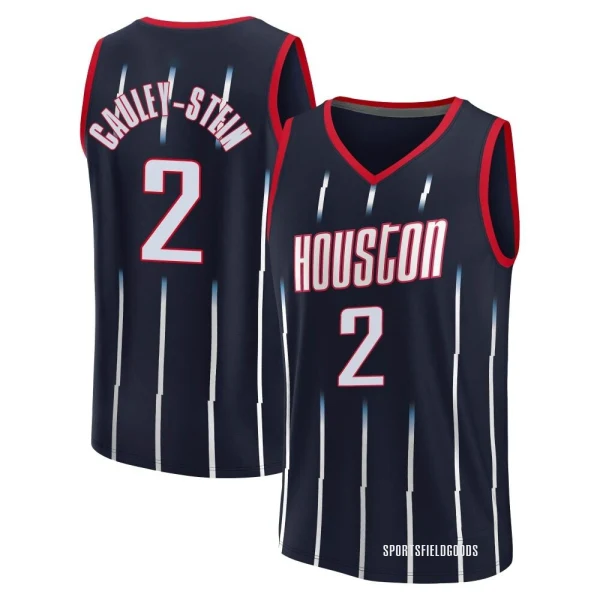 Youth Willie Cauley-Stein Houston Rockets Navy Fast Break 2021/22 Replica City Edition Jersey