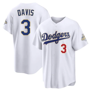 Youth Willie Davis Los Angeles Dodgers Gold Limited White 2026 Collection Stadium Jersey