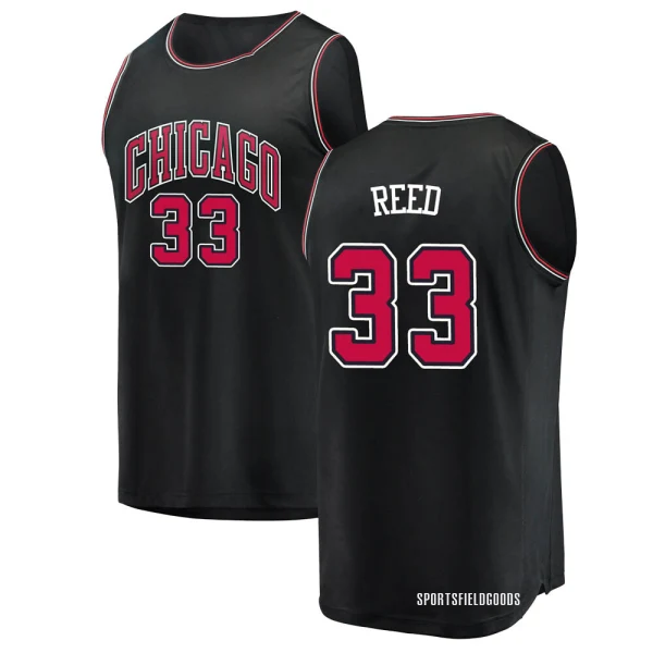 Youth Willie Reed Chicago Bulls Black Fast Break Jersey - Statement Edition