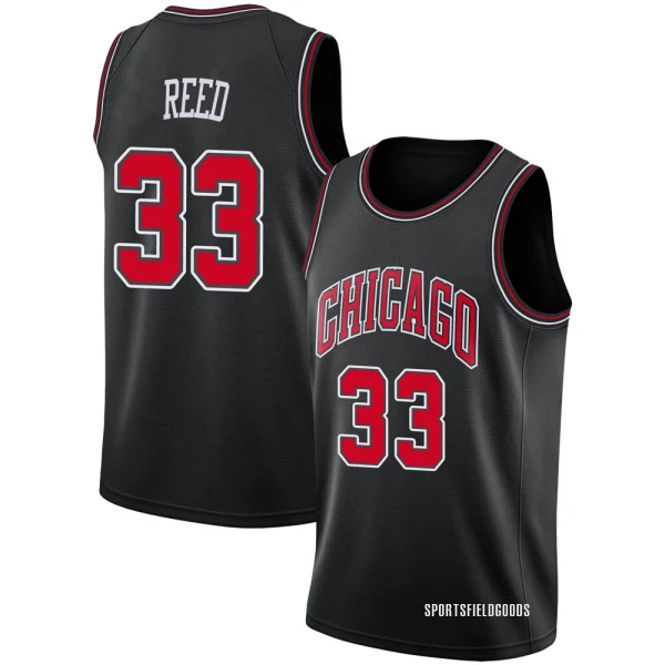 Youth Willie Reed Chicago Bulls Black Swingman Jersey - Statement Edition