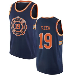 Youth Willis Reed New York Knicks Navy Blue Authentic Jersey - City Edition