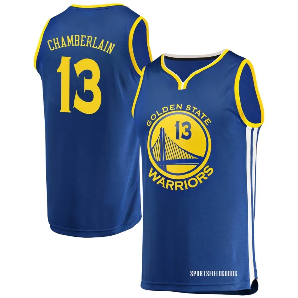 Youth Wilt Chamberlain Golden State Warriors Gold Fast Break Royal Jersey - Icon Edition