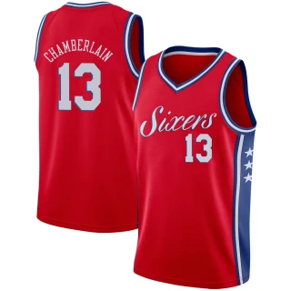 Youth Wilt Chamberlain Philadelphia 76ers Red Swingman Jersey - Statement Edition