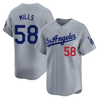 Youth Wyatt Mills Los Angeles Dodgers Gray Limited Away Jersey