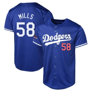 Youth Wyatt Mills Los Angeles Dodgers Royal Limited Alternate World Series Champions Jersey