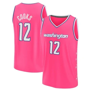 Youth Xavier Cooks Washington Wizards Pink Fast Break 2022/23 City Edition Jersey