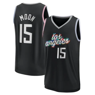 Youth Xavier Moon Los Angeles Clippers Black Fast Break 2022/23 City Edition Jersey