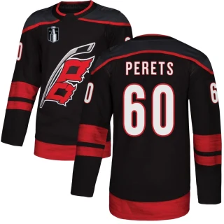 Youth Yaniv Perets Carolina Hurricanes Black Authentic Alternate 2026 Stanley Cup Final Jersey