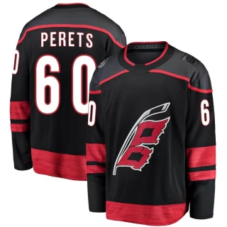 Youth Yaniv Perets Carolina Hurricanes Black Breakaway Alternate Jersey