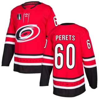 Youth Yaniv Perets Carolina Hurricanes Red Authentic Home 2026 Stanley Cup Final Jersey
