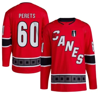 Youth Yaniv Perets Carolina Hurricanes Red Authentic Reverse Retro 2.0 2026 Stanley Cup Final Jersey