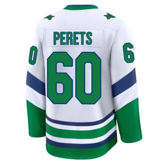 Youth Yaniv Perets Carolina Hurricanes White Premium Throwback Jersey