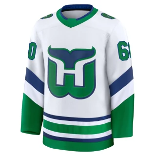 Youth Yaniv Perets Carolina Hurricanes White Premium Throwback Jersey