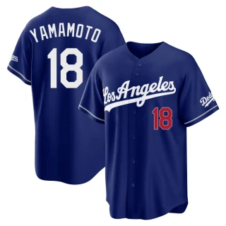 Youth Yoshinobu Yamamoto Los Angeles Dodgers Royal Limited Alternate Stadium Jersey