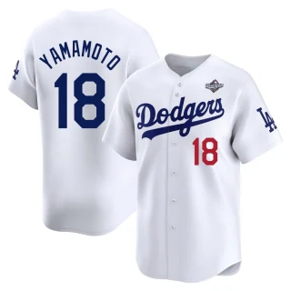 Youth Yoshinobu Yamamoto Los Angeles Dodgers White Limited Home 2025 World Series Jersey