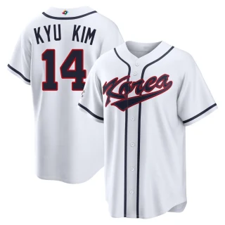 Youth Young Kyu Kim Korea Baseball White 2026 World Classic Home Stadium Jersey