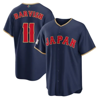 Youth Yu Darvish Japan Baseball Navy 2026 World Classic Road Stadium Jersey