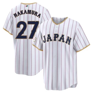 Youth Yuhei Nakamura Japan Baseball White 2026 World Classic Home Stadium Jersey