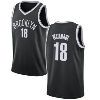 Youth Yuta Watanabe Brooklyn Nets Black Swingman Jersey - Icon Edition