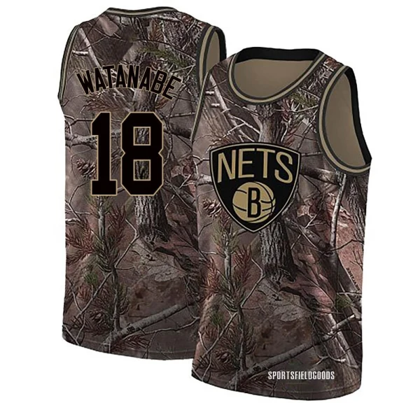 Youth Yuta Watanabe Brooklyn Nets Camo Swingman Realtree Collection Jersey