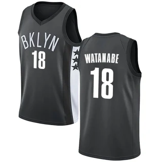 Youth Yuta Watanabe Brooklyn Nets Gray Swingman Jersey - Statement Edition