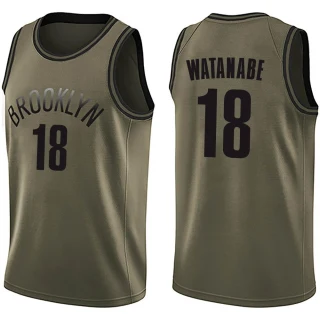 Youth Yuta Watanabe Brooklyn Nets Green Swingman Salute to Service Jersey