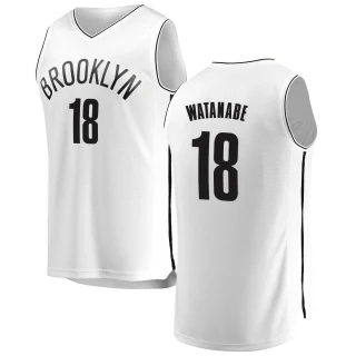 Youth Yuta Watanabe Brooklyn Nets White Fast Break Jersey - Association Edition