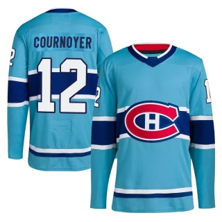 Youth Yvan Cournoyer Montreal Canadiens Light Blue Authentic Reverse Retro 2.0 Jersey