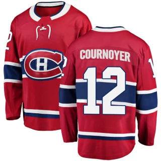 Youth Yvan Cournoyer Montreal Canadiens Red Breakaway Home Jersey
