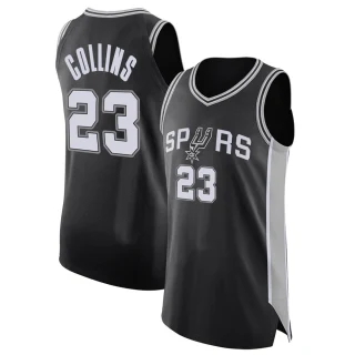 Youth Zach Collins San Antonio Spurs Black Authentic Jersey - Icon Edition