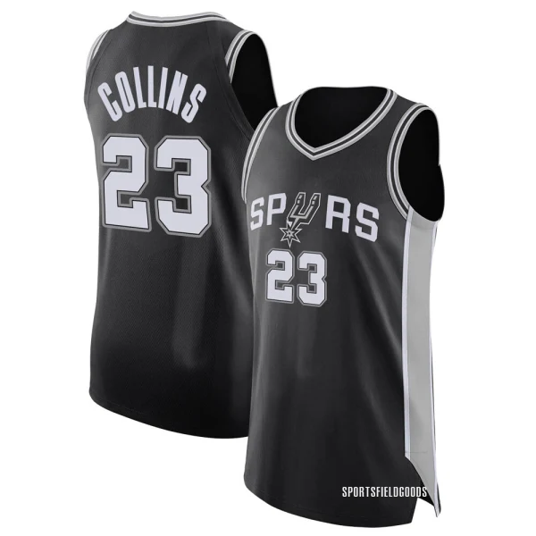 Youth Zach Collins San Antonio Spurs Black Authentic Jersey - Icon Edition