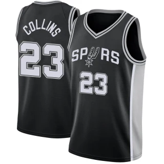 Youth Zach Collins San Antonio Spurs Black Swingman Jersey - Icon Edition