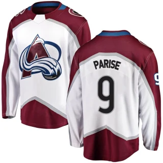 Youth Zach Parise Colorado Avalanche White Breakaway Away Jersey