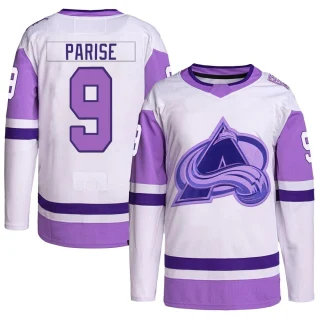 Youth Zach Parise Colorado Avalanche White/Purple Authentic Hockey Fights Cancer Primegreen Jersey